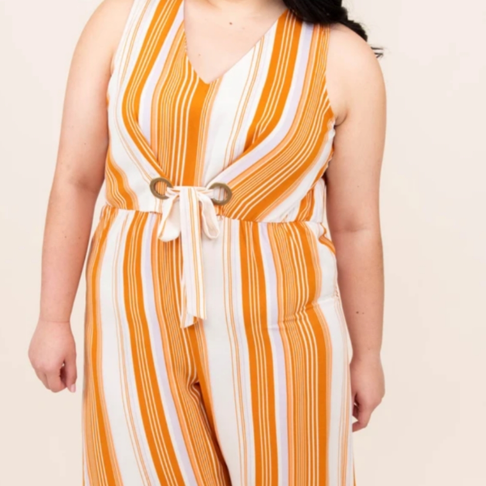 Striped jumpsuit